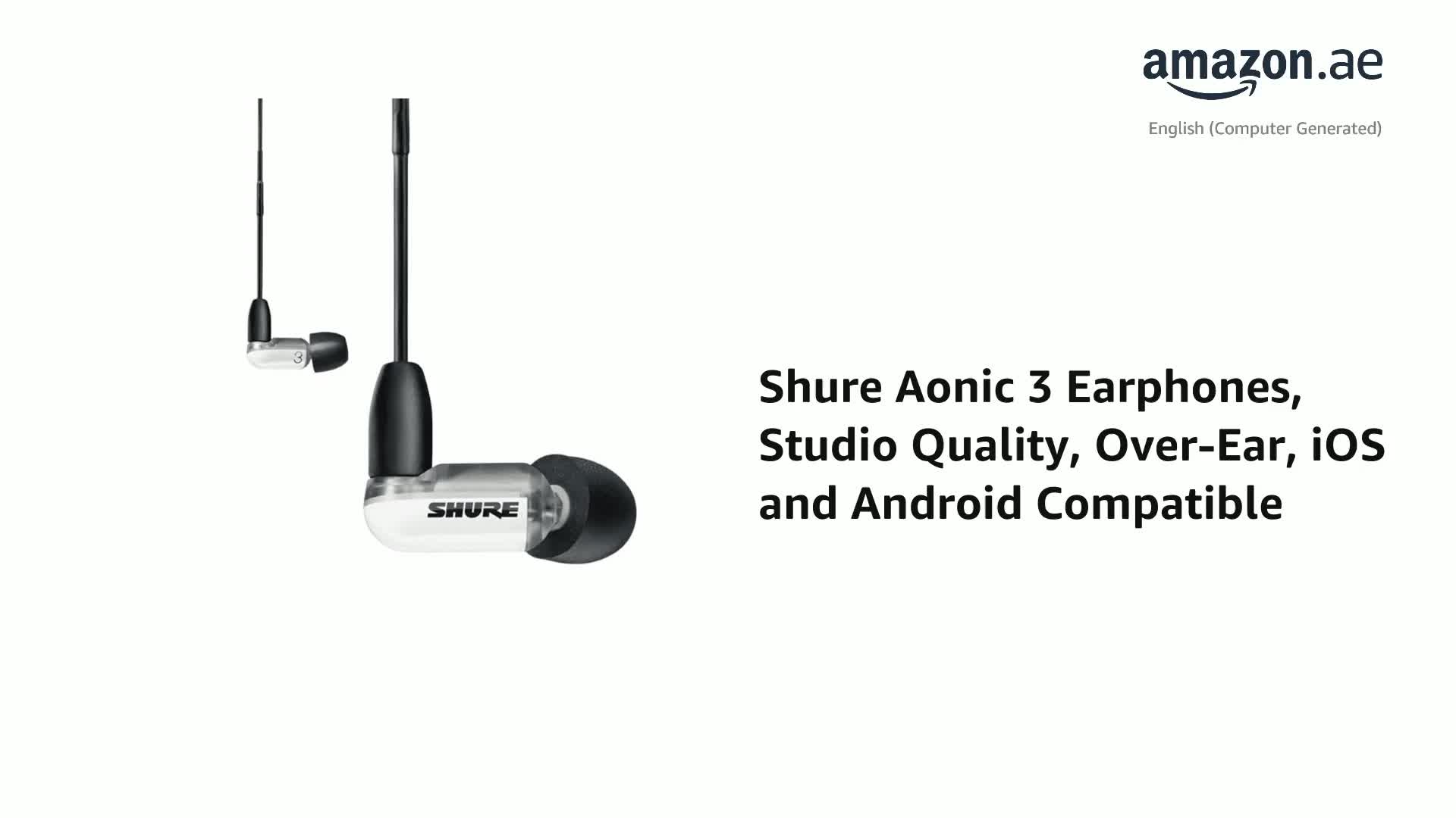 Shure Aonic 3, Sound Isolating Earphones, Portable Studio Quality